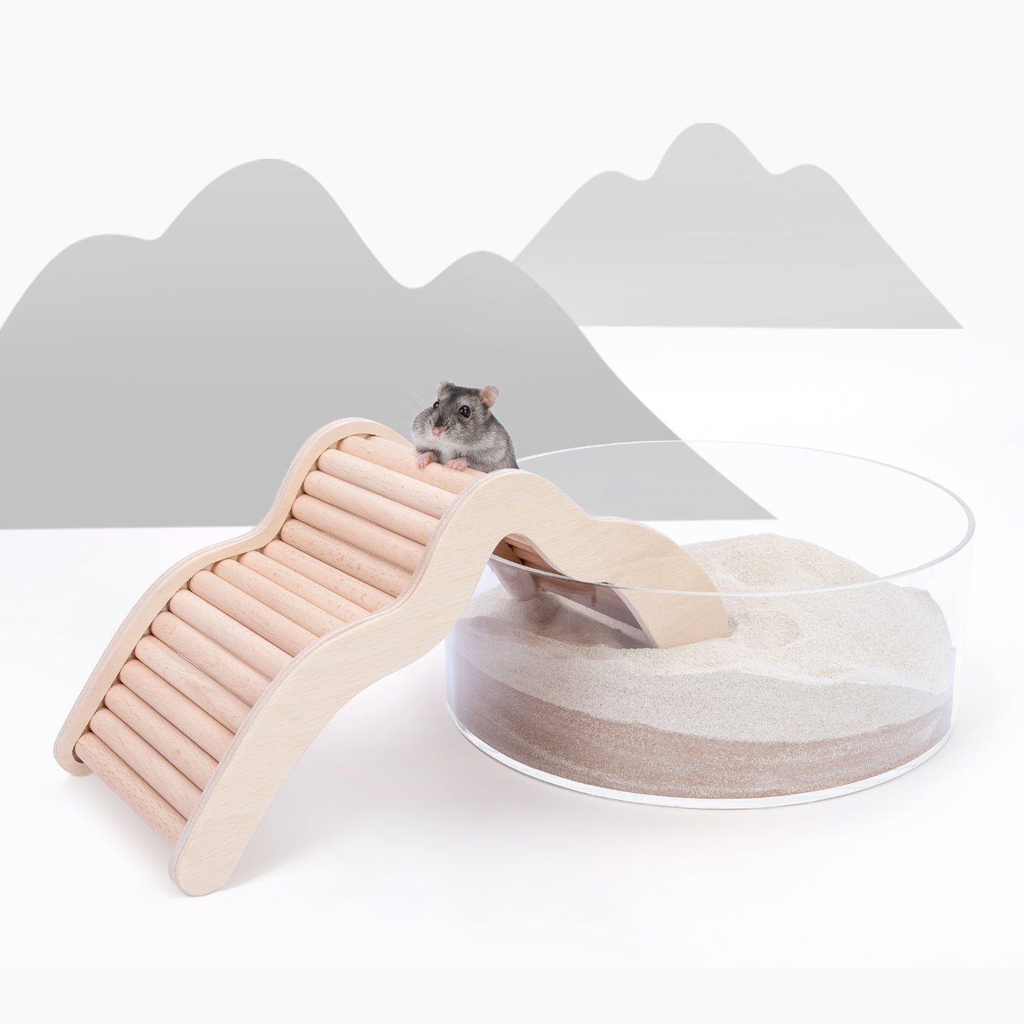 Niteangel Hamster Climbing Toy Wooden Ladder Bridge for Hamsters Gerbils Mice and Small Animals