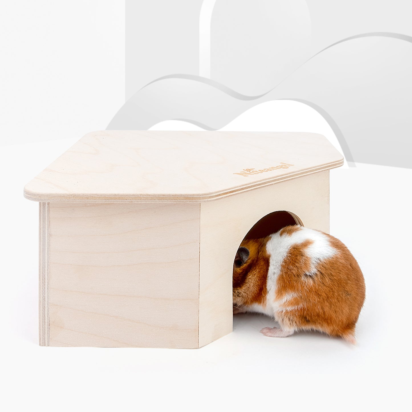 Niteangel Hamster House for Hamsters Gerbils Mice or Similar-Sized Pets (Triangle-Shaped Hamster Hut)