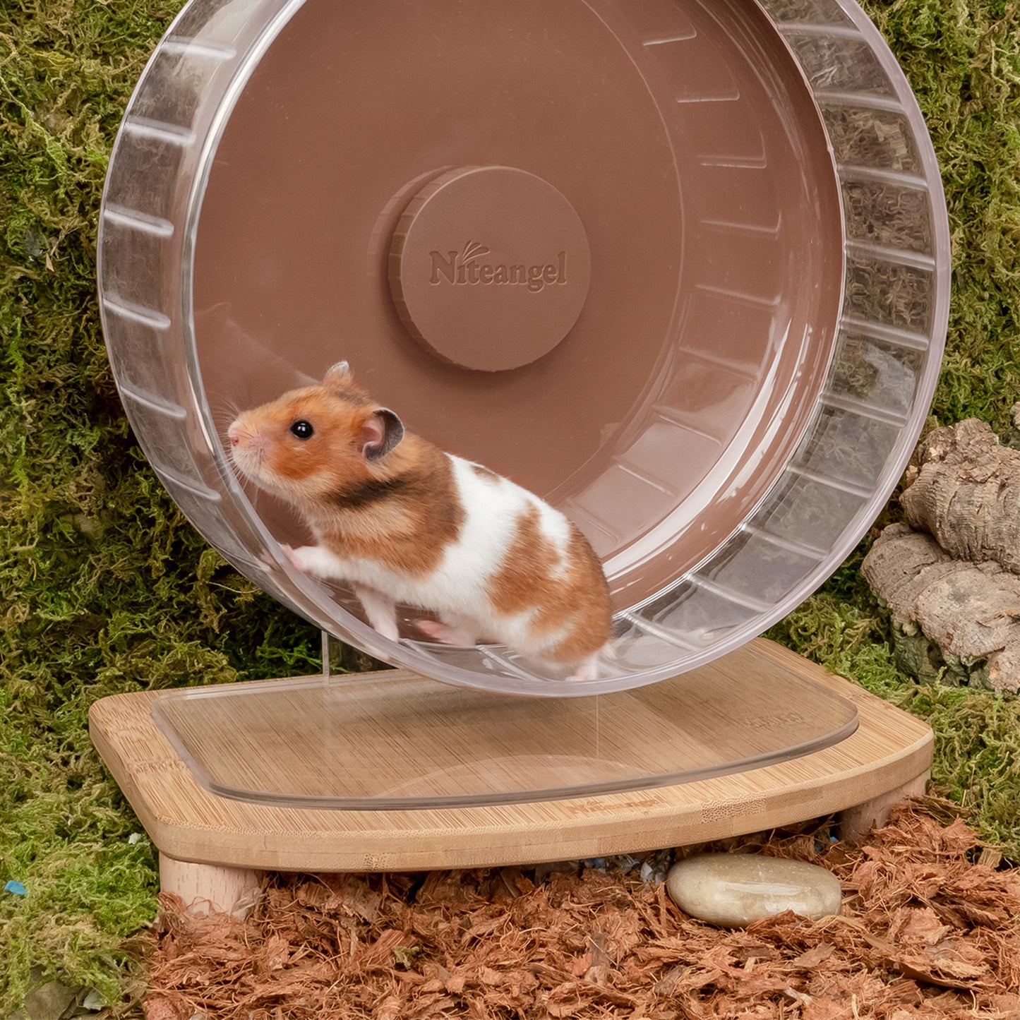 Niteangel Anti-Slide Hamster Wheel Platform - Fits Super-Silent Hamster Wheel | Acrylic Wheel | Wooden Wheel | Cloud Series Hamster Wheel