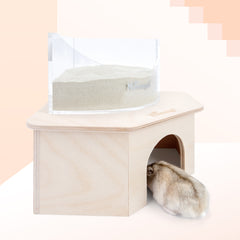 Niteangel Hamster House for Hamsters Gerbils Mice or Similar-Sized Pets (Triangle-Shaped Hamster Hut)