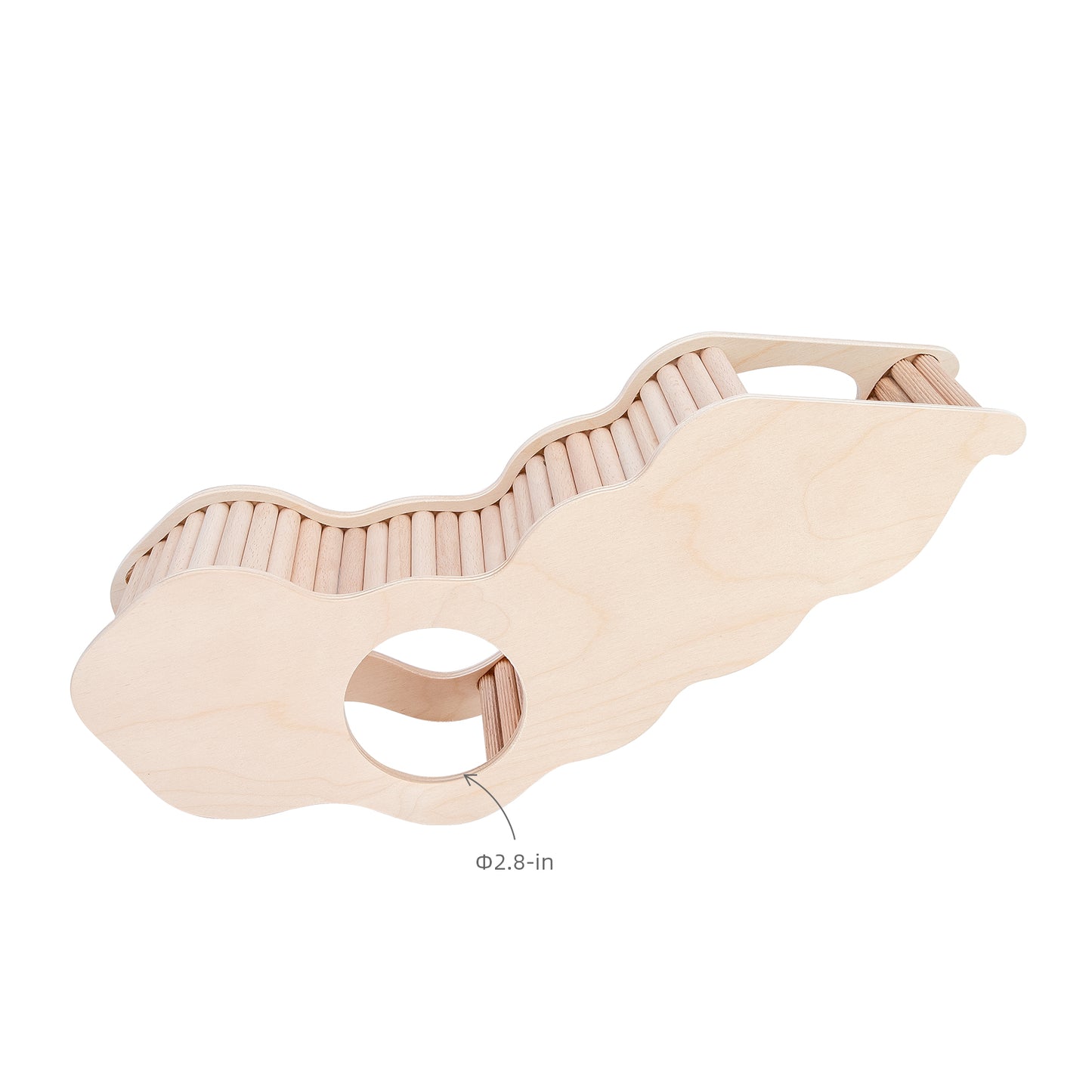 Niteangel Hamster House w/Climbing Ladder for Hamsters Gerbils Mice or Similar-Sized Pets (Secret Peep Tunnel Hamster Hut)