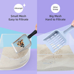 Niteangel Hamster Bath Sand Scoop - Stainless Steel Sand Substrate Scoop with Fine Mesh Mesh Sieve, Suitable for Small Animals Sand Bath Box