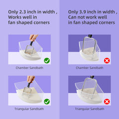 Niteangel Hamster Bath Sand Scoop - Stainless Steel Sand Substrate Scoop with Fine Mesh Mesh Sieve, Suitable for Small Animals Sand Bath Box