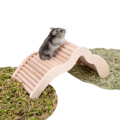 Niteangel Hamster-Kletterspielzeug, Holzleiterbrücke für Hamster, Rennmäuse, Mäuse und Kleintiere