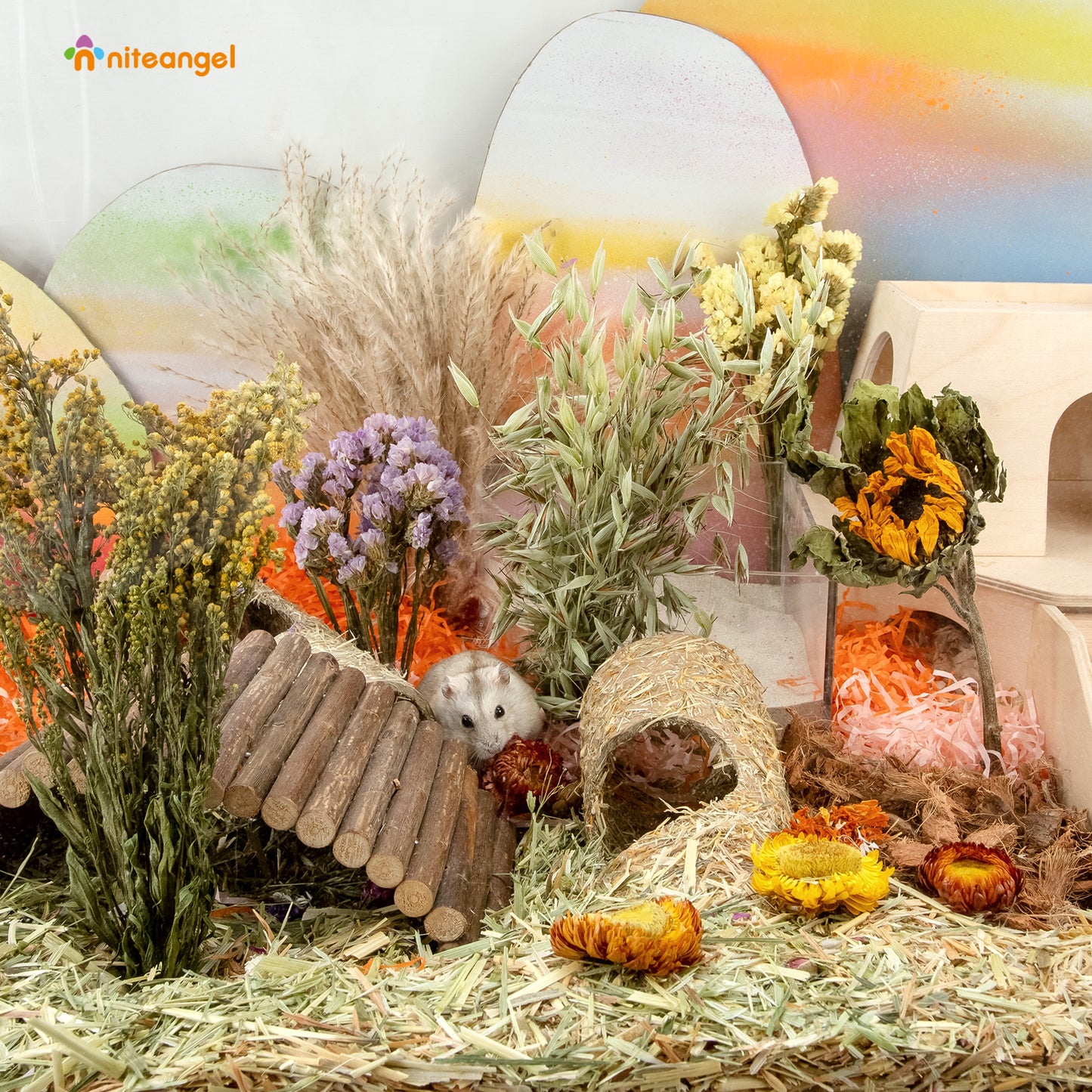 Niteangel Natural & Soft Hamster Bedding Mate Small Animal Habitat Decor for Syrian Dwarf Hamsters Gerbi