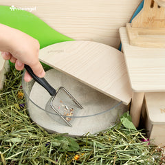 Niteangel Hamster Bath Sand Scoop - Stainless Steel Sand Substrate Scoop with Fine Mesh Mesh Sieve, Suitable for Small Animals Sand Bath Box