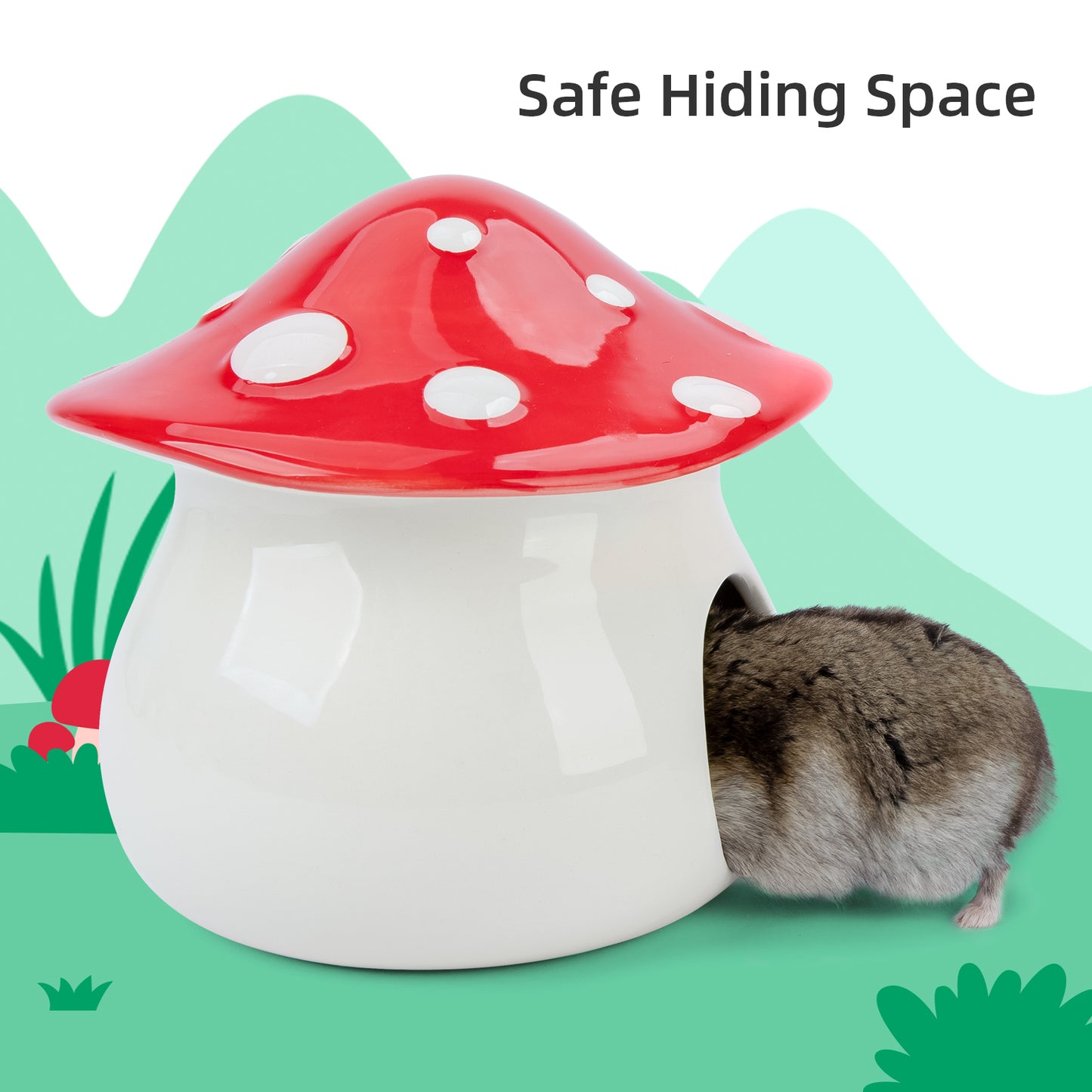 Niteangel Ceramic Hamster Habitat Hideout