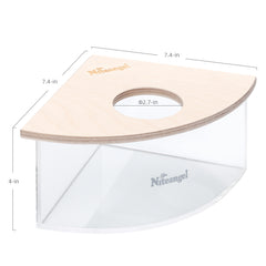 Niteangel Animal Sand-Bath Box: - Acrylic Critter's Sand Bath Shower Room & Digging Sand Container for Hamsters Mice Lemming Gerbils or Other Small Pets