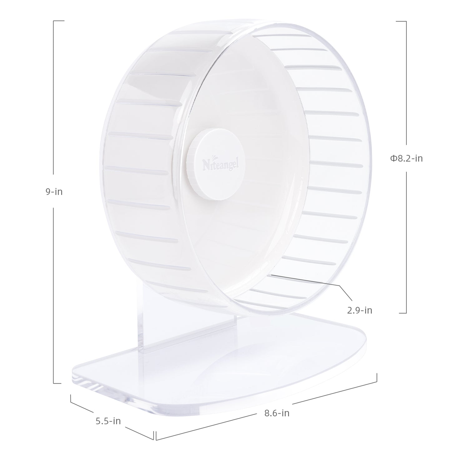 Niteangel Super-Silent Hamster Exercise Wheels: - Quiet Spinner Hamster Running Wheels with Adjustable Stand for Hamsters Gerbils Mice Or Other Small Animals