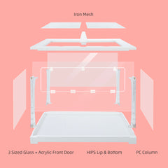 Niteangel Stacker Series Hamster Cage - Stackable & Large Glass Enclosure for Hamster Gerbils Mice Lemming Degus or Other Small-Sized Pets