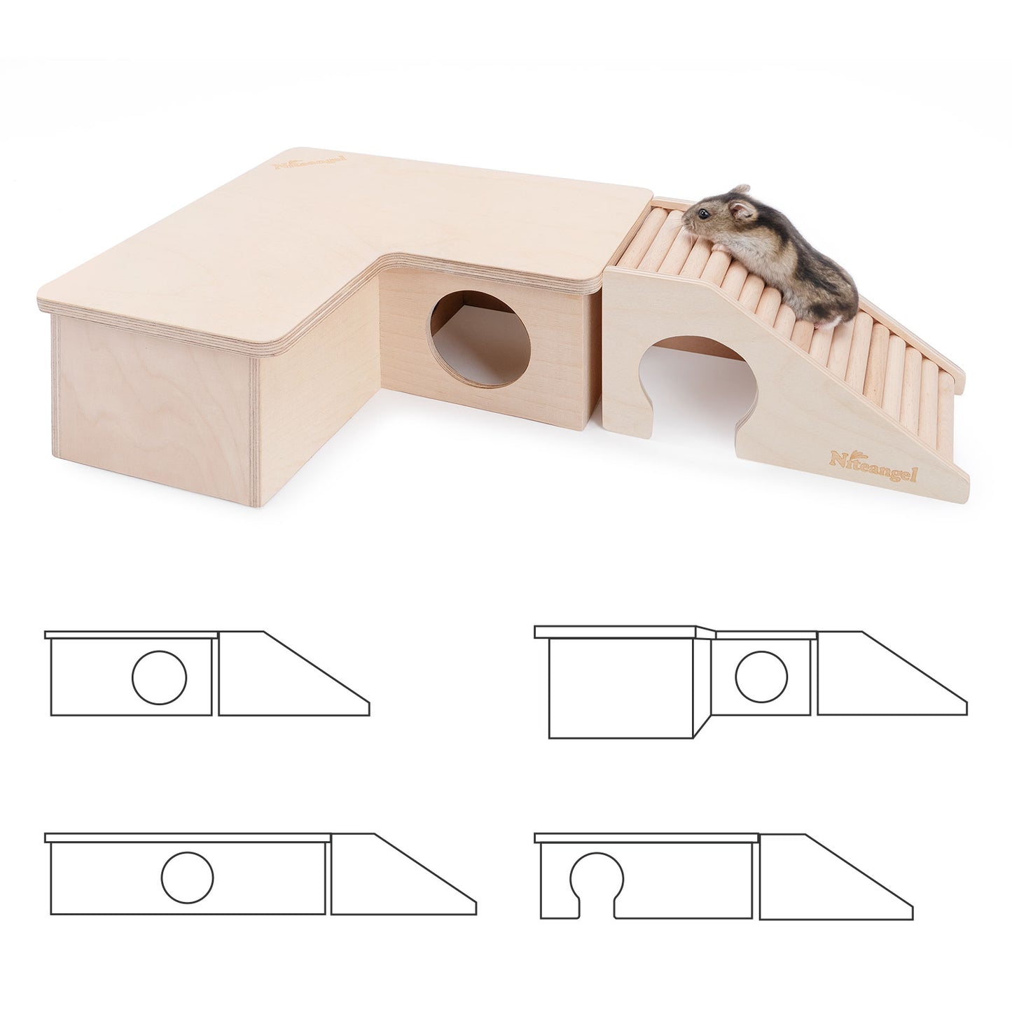 Niteangel Hiding Ladder for Hamsters Gerbils Mice or Similar-Sized Pets