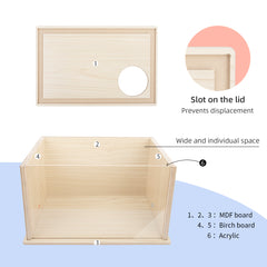 Niteangel Visible Hamster Digging Box: - for Syrian Dwarf Roborovski Campbell Hamsters