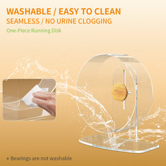 Niteangel Silent Hamster Exercise Wheel: Dual-Bearing Quiet Spinning Acrylic Hamster Running Wheel for Dwarf Hamster Gerbils Mice Degus Or Other Small Animals