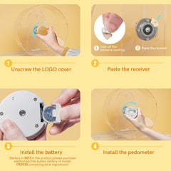 Niteangel Schrittzähler für Hamsterräder – Schrittzähler für Kleintiere, passend für das superleise Niteangel Hamsterrad | Acrylrad | Holzrad | Hamsterrad der Cloud-Serie