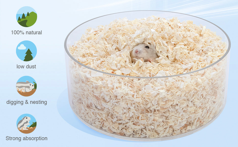 Niteangel Aspen Shaving Hamster Beddings for Syrian Dwarf Hamster Gerbil Mice Degu Rat Rabbit Bunny Guinea Pig Chinchilla Hedgehog or Other Small Pets