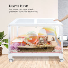 Niteangel Stacker Series Hamster Cage - Stackable & Large Glass Enclosure for Hamster Gerbils Mice Lemming Degus or Other Small-Sized Pets