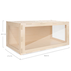 Niteangel Bigger World MDF Terrarium Aspen Poplar Wooden Enclosure for Syrian and Dwarf Hamsters