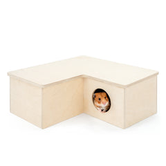 Niteangel Large Wooden Multi-Chamber Hideout for Dwarf and Syrian Hamsters
