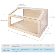 Niteangel Vista Hamster Cage W/Oblique Opening Cage Door - MDF Aspen Small Animal Cage for Syrian Hamsters Degus or Other Similar-Sized Pets