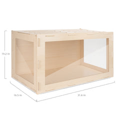 Niteangel Bigger World MDF Terrarium Aspen Poplar Wooden Enclosure for Syrian and Dwarf Hamsters