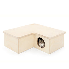Niteangel Large Wooden Multi-Chamber Hideout for Dwarf and Syrian Hamsters