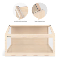 Niteangel Vista Hamster Cage W/Oblique Opening Cage Door - MDF Aspen Small Animal Cage for Syrian Hamsters Degus or Other Similar-Sized Pets