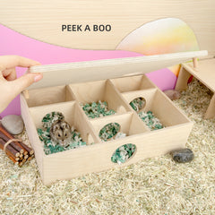 Niteangel Large Wooden Multi-Chamber Hideout for Dwarf and Syrian Hamsters