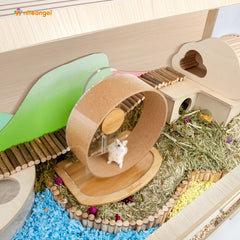 Niteangel Vista Hamster Cage W/Oblique Opening Cage Door - MDF Aspen Small Animal Cage for Syrian Hamsters Degus or Other Similar-Sized Pets