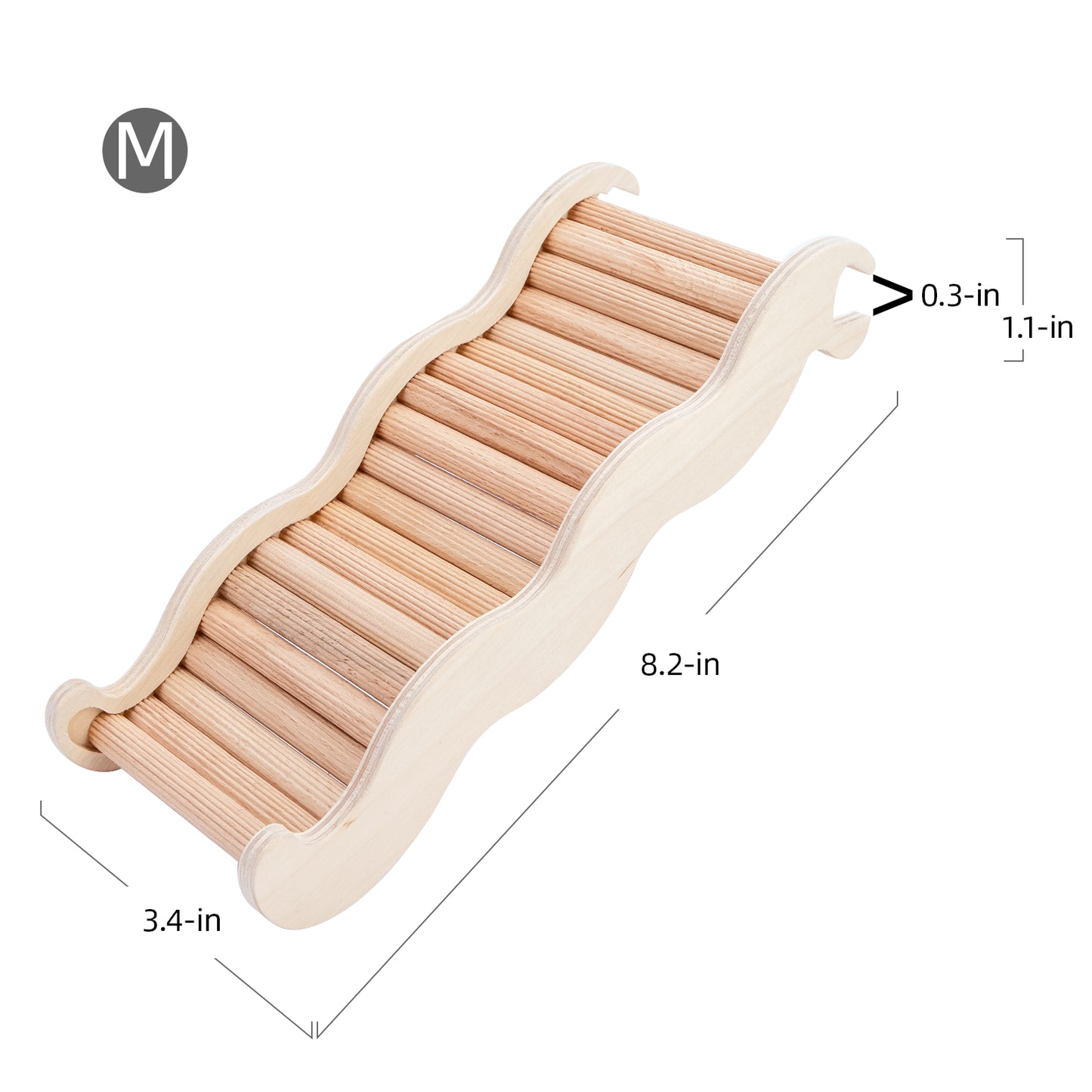 Niteangel Hamster Climbing Toy Wooden Ladder Bridge for Hamsters Gerbils Mice and Small Animals