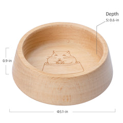 Niteangel Wooden Hamster Feeding Bowl - Small Animal Food Dish for Dwarf Syrian Hamsters Gerbils Mice Degus or Other Similar