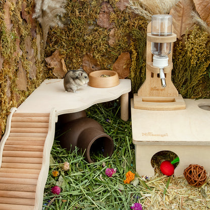 Niteangel Hamster Play Wooden Platform for Dwarf Syrian Hamsters Gerbils Mice Degus or Other Small Pets