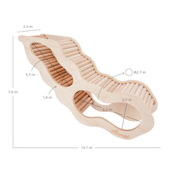 Niteangel Hamster House w/Climbing Ladder for Hamsters Gerbils Mice or Similar-Sized Pets (Secret Peep Tunnel Hamster Hut)