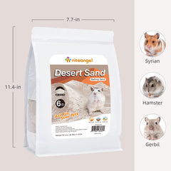 Niteangel Desert Badender Wüstensand für Hamster, Rennmäuse, Mäuse, Degu oder andere kleine Haustiere
