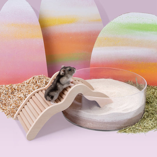 Niteangel Hamster Climbing Toy Wooden Ladder Bridge for Hamsters Gerbils Mice and Small Animals