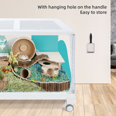 Niteangel Hamster Bath Sand Scoop - Stainless Steel Sand Substrate Scoop with Fine Mesh Mesh Sieve, Suitable for Small Animals Sand Bath Box