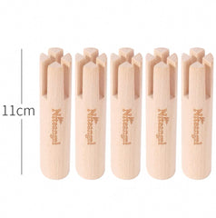 Niteangel Set aus Buchenstelzen zur Erhöhung und sicheren Befestigung von Mehrkammer-Labyrinthen oder Plattformen für Hamsterräder (Set mit 5 verlängerten Stelzen (5,1'' H))… 