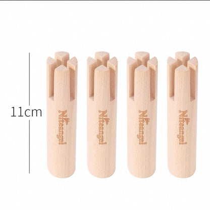 Niteangel Set aus Buchenstelzen zur Erhöhung und sicheren Befestigung von Mehrkammer-Labyrinths oder Plattformen für Hamsterräder (Set mit 5 verlängerten Stelzen (5,1'' H))…