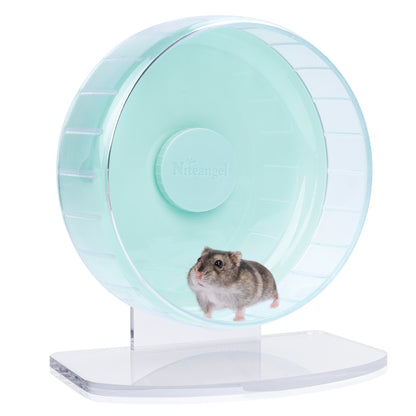 Niteangel Super-Silent Hamster Exercise Wheels: - Quiet Spinner Hamster Running Wheels with Adjustable Stand for Hamsters Gerbils Mice Or Other Small Animals