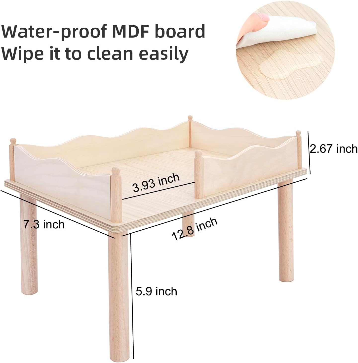 Niteangel Hamster Play Wooden Platform & Multi-Chamber Series Maze Fence for Dwarf Syrian Hamsters Gerbils Mice Degus or Other Small Pets