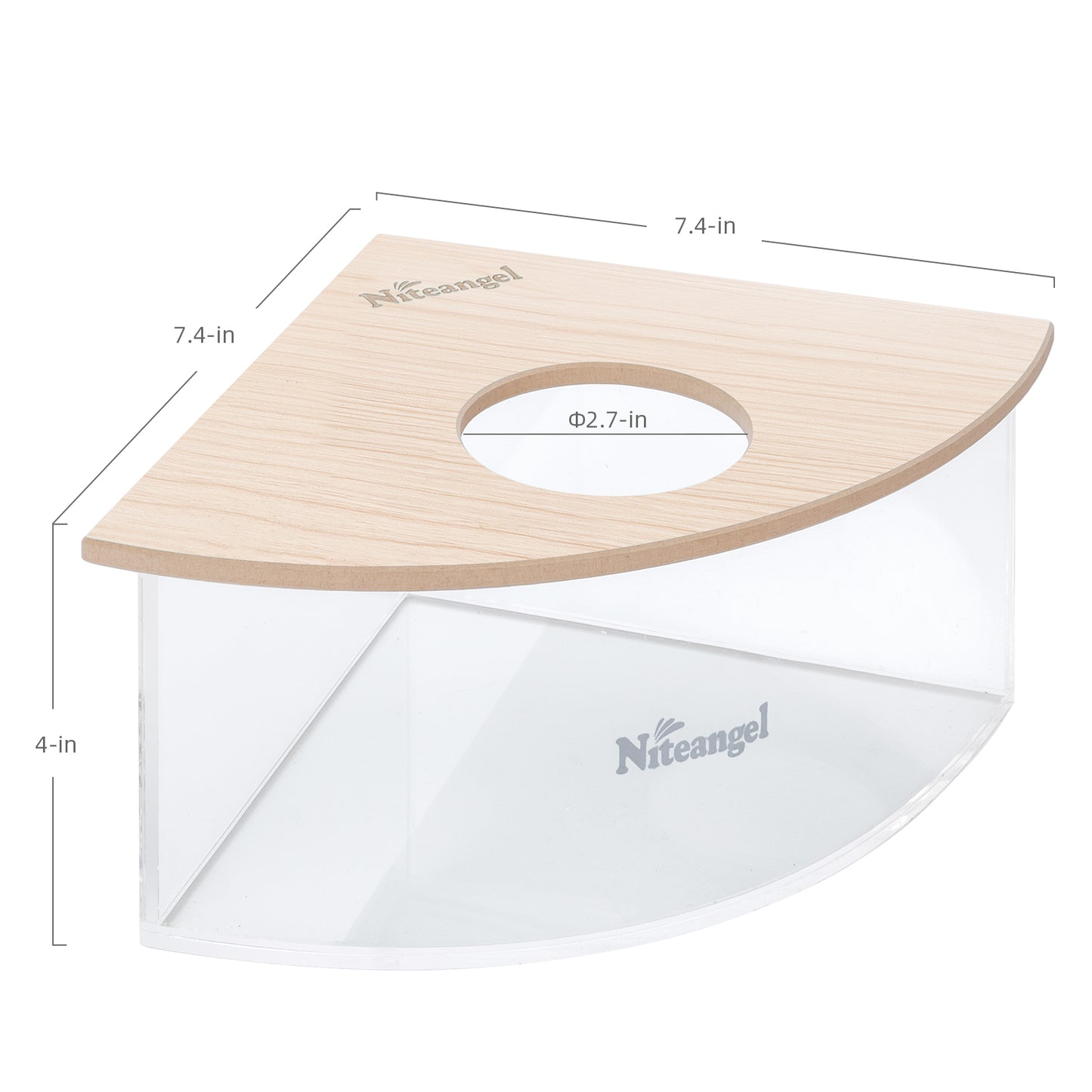 Niteangel Animal Sand-Bath Box: - Acrylic Critter's Sand Bath Shower Room & Digging Sand Container for Hamsters Mice Lemming Gerbils or Other Small Pets