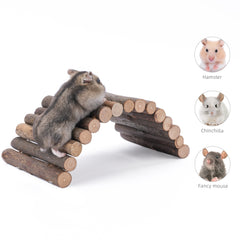 Niteangel Wooden Ladder Bridge, Hamster Mouse Rat Rodents Toy, Small Animal Chew Toy