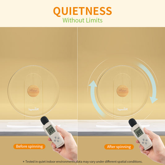 Niteangel Geräuschloses Hamsterlaufrad: Leises, doppelt gelagertes Laufrad aus Acryl für Zwerghamster, Rennmäuse, Mäuse, Degus oder andere Kleintiere