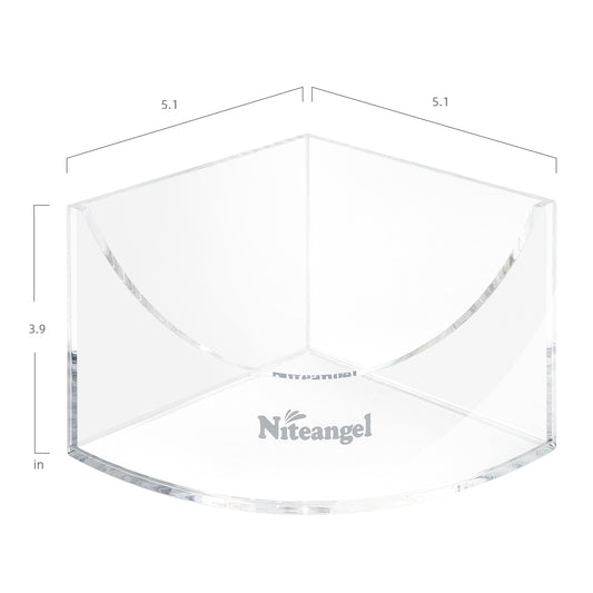 Niteangel Sandbadebox für Kleintiere - Acryl-Sandbadewanne, Duschraum und Buddelsandbehälter für Hamster, Mäuse, Lemminge, Rennmäuse oder andere Kleintiere (fächerförmig, transparent)
