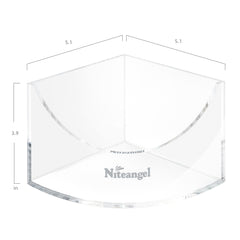 Niteangel Small Animal Sand-Bath Box - Acrylic Critter's Sand Bath Shower Room & Digging Sand Container for Hamsters Mice Lemming Gerbils or Other Small Pets (Fan-Shaped, Transparent)