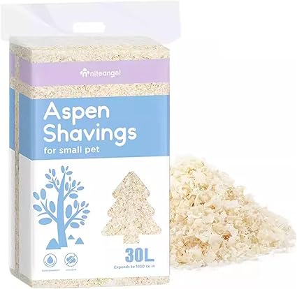 Niteangel Aspen Shaving Hamster Beddings for Syrian Dwarf Hamster Gerbil Mice Degu Rat Rabbit Bunny Guinea Pig Chinchilla Hedgehog or Other Small Pets