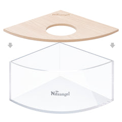 Niteangel Animal Sand-Bath Box: - Acrylic Critter's Sand Bath Shower Room & Digging Sand Container for Hamsters Mice Lemming Gerbils or Other Small Pets
