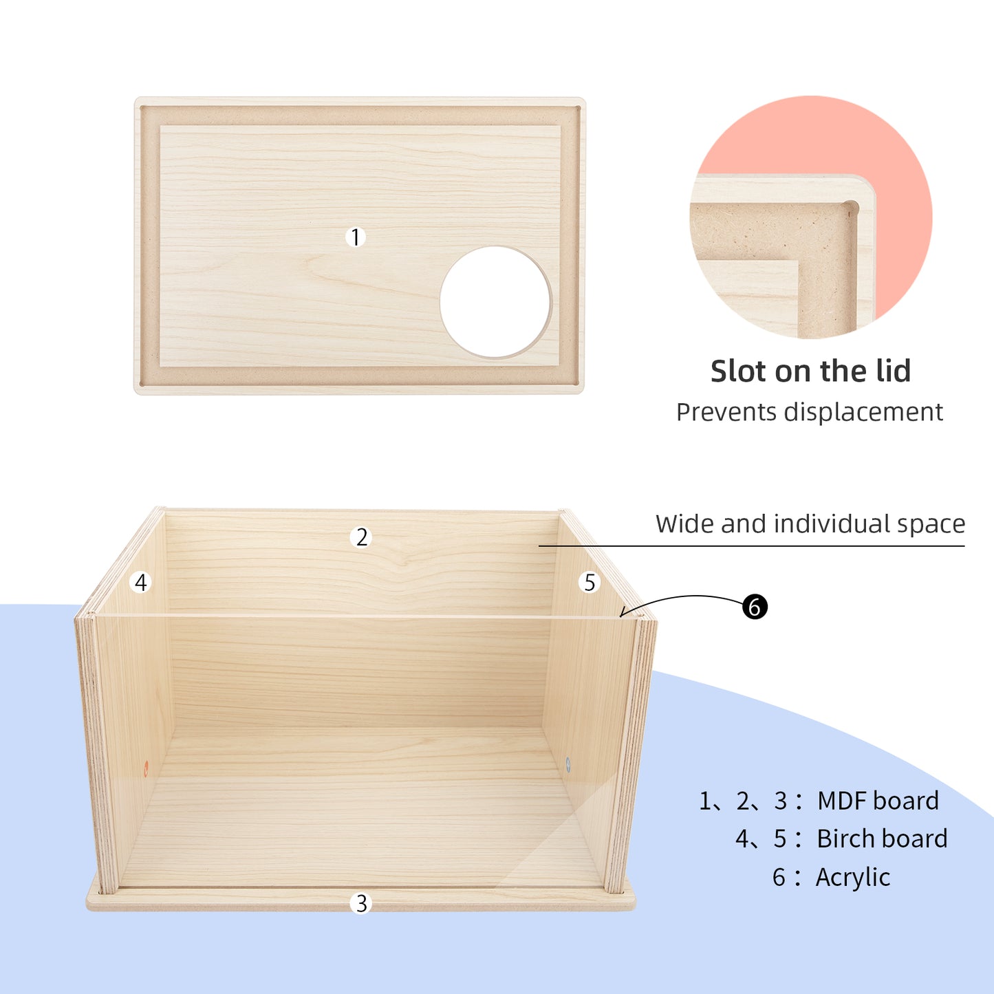 Niteangel Visible Hamster Digging Box: - for Syrian Dwarf Roborovski Campbell Hamsters