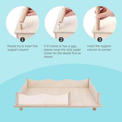 Niteangel Hamsterspielplattform aus Holz &amp; Labyrinth-Serie mit mehreren Kammern für Zwerghamster, Rennmäuse, Mäuse, Degus oder andere Kleintiere 