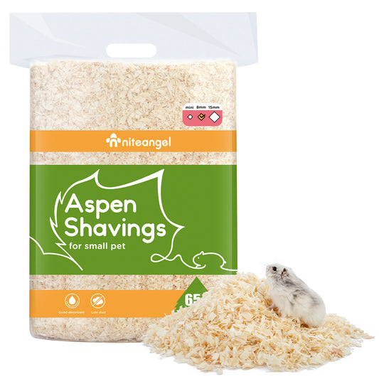 Niteangel Aspen Shaving Hamster Beddings for Syrian Dwarf Hamster Gerbil Mice Degu Rat Rabbit Bunny Guinea Pig Chinchilla Hedgehog or Other Small Pets