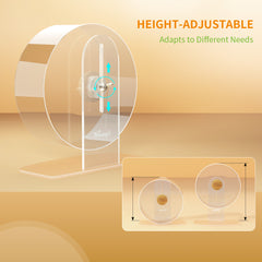Niteangel Silent Hamster Exercise Wheel: Dual-Bearing Quiet Spinning Acrylic Hamster Running Wheel for Dwarf Hamster Gerbils Mice Degus Or Other Small Animals